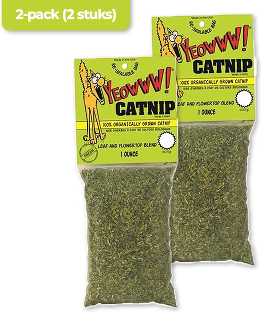 Yeowww! Catnip Zakje – Catnip Voor Katten – Kattenkruid – Kattenspeelgoed – Navulling Voor Kattenspeeltjes – Biologische Catnip – Katten Snacks – 2x30 Gram – Stress Verlagend – 2-pack 3 Yeowww! Catnip Zakje – Catnip Voor Katten – Kattenkruid – Kattenspeelgoed – Navulling Voor Kattenspeeltjes – Biologische Catnip – Katten Snacks – 2x30 Gram – Stress Verlagend – 2-pack