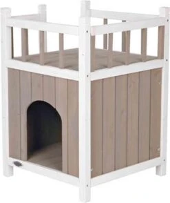 Trixie Kattenhuis Cat's Home Met Balkon Grijs / Wit - 45X65X45 CM 9 Trixie Kattenhuis Cat's Home Met Balkon Grijs / Wit - 45X65X45 CM -Kattenbenodigdheden 1009x1200 4