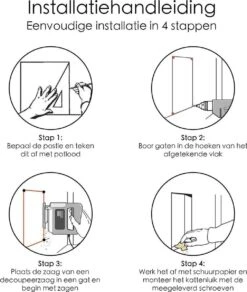 Merkloos Kattenluik - Inclusief Tunnel - 4 Vergendelingsstanden - Wit - Waterdicht - 23 X 25 X 5.5 Cm -Kattenbenodigdheden 1014x1200 2