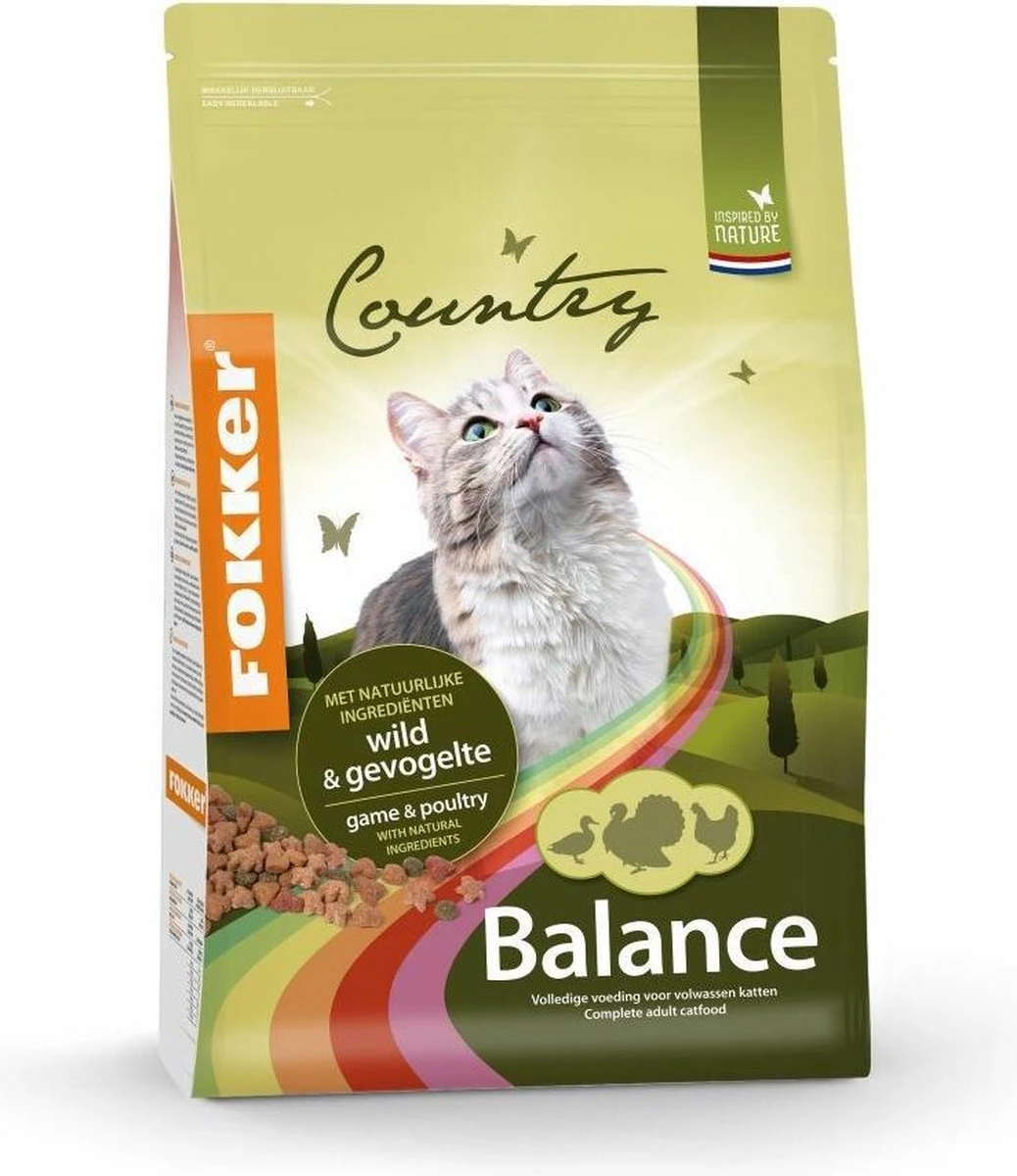 Fokker Country Balance - Wild En Gevogelte - Kattenvoer - 10 Kg 3 Fokker Country Balance - Wild En Gevogelte - Kattenvoer - 10 Kg