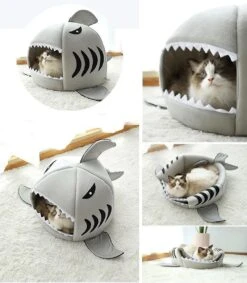 MikaMax Haai Hondenmand - Kattenmand - Dierenmand - Huisdierkussen - Mand Of Bed - Origineel - Extra Zacht Materiaal - 42 X 42 X 36 Cm -Kattenbenodigdheden 1047x1200 1