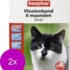 Beaphar Vlooienband 6 Maanden Kat 35 Cm - Anti Vlooienmiddel - 2 X Rood