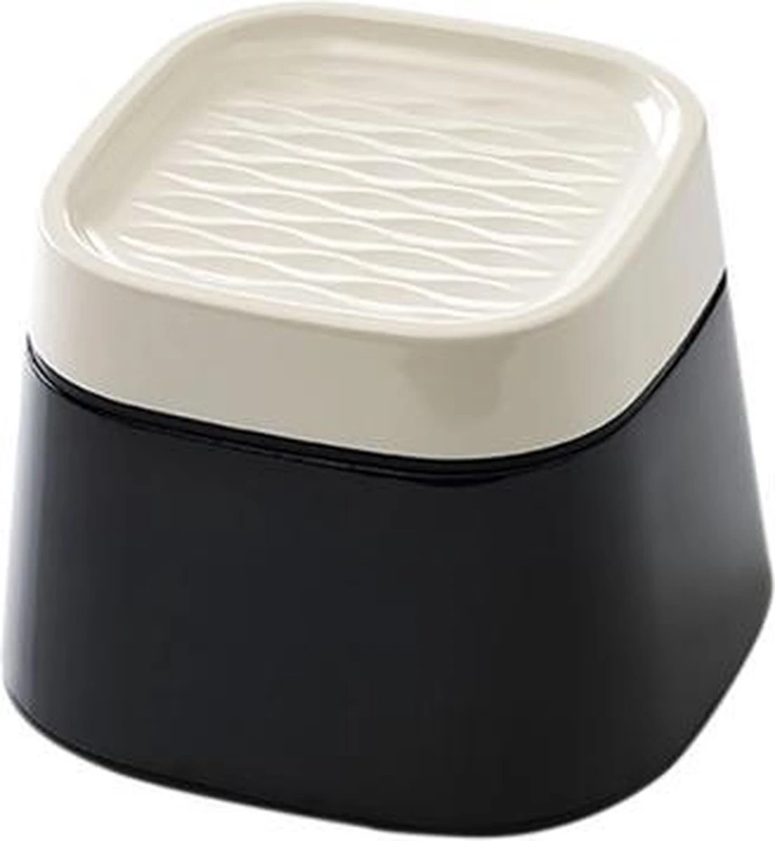 Savic Ergo Cube Voerbak Creme / Zwart 22x22x16 Cm 4 Savic Ergo Cube Voerbak Creme / Zwart 22x22x16 Cm - Afbeelding 2