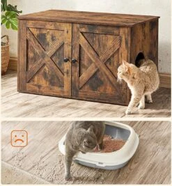Kattenbak Kast, Kattentoilet, Vintage -Kattenbenodigdheden 1110x1200 1