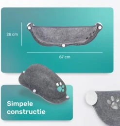 Kattenhangmat - Voor Aan Het Raam - Kom Vorm - Kattenmand - Raam - Hangmat Kat - Dieren - Kattenbed - Kattenmand - Slaapplek - Ligplaats - Grijs 13 Kattenhangmat - Voor Aan Het Raam - Kom Vorm - Kattenmand - Raam - Hangmat Kat - Dieren - Kattenbed - Kattenmand - Slaapplek - Ligplaats - Grijs -Kattenbenodigdheden 1146x1200 5