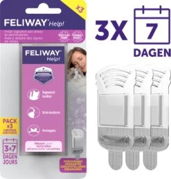 Feliway Help! Navulling 3x 48 Ml - 3x 7 Dagen - Kat - Tijdelijke Spannende Situaties Voor Je Kat -Kattenbenodigdheden 1147x1200