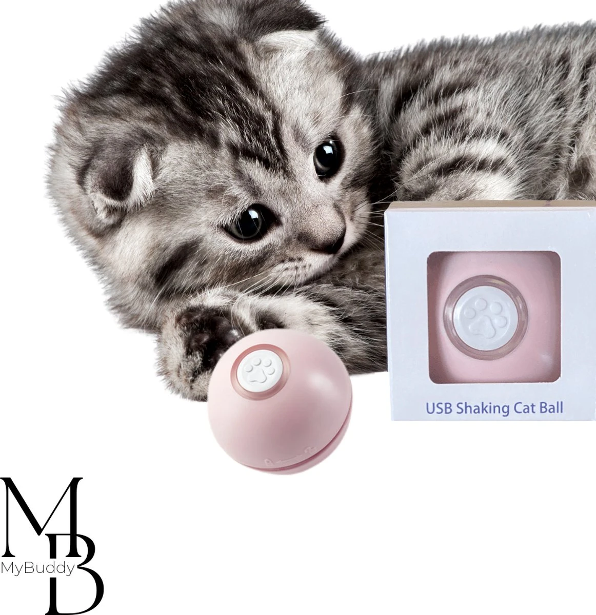 MyBuddy - Interactieve Zelf Rollende Bal - Kattenspeeltjes - Kattenspeelgoed - Bal Voor Katten - LED Lights - Speelgoed - USB - Roze 3 MyBuddy - Interactieve Zelf Rollende Bal - Kattenspeeltjes - Kattenspeelgoed - Bal Voor Katten - LED Lights - Speelgoed - USB - Roze