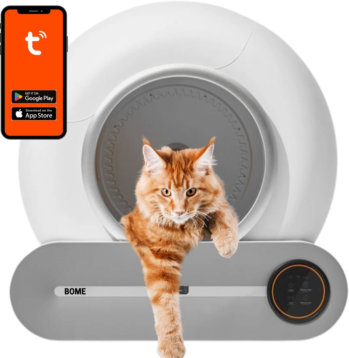 BOME Automatische Kattenbak - Zelfreinigende Kattenbak - Met App En Touchscreen - 65L 3 BOME Automatische Kattenbak - Zelfreinigende Kattenbak - Met App En Touchscreen - 65L
