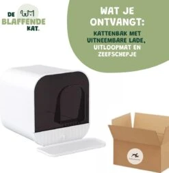 De Blaffende Kat Moderne Kattenbak - Met Uitneembare Lade En Kattenbak Mat 20 De Blaffende Kat Moderne Kattenbak - Met Uitneembare Lade En Kattenbak Mat -Kattenbenodigdheden 1172x1200 5