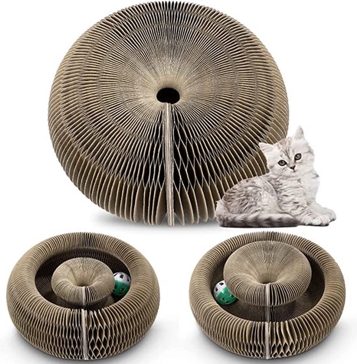 Magic Organ Cat Scratching Board Speelgoed |Magic Krab Karton Krabmat Voor Katten Design Krabkarton Voor Katten 2in 1 Met Speelgoed Balletje- Kattenspeeltjes - Alternatief Voor De Katten Krabpaal - Kattenspeelgoed -TikTok - TikTok Made Me Buy It 4 Magic Organ Cat Scratching Board Speelgoed |Magic Krab Karton Krabmat Voor Katten Design Krabkarton Voor Katten 2in 1 Met Speelgoed Balletje- Kattenspeeltjes - Alternatief Voor De Katten Krabpaal - Kattenspeelgoed -TikTok - TikTok Made Me Buy It - Afbeelding 2