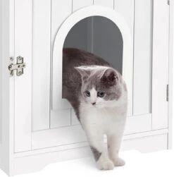 MEUBELEXPERT - Kattenhuis Kattenmand Wit Gesloten Kattentoilet Met Ingang En Handdoekhouder Kattenbak Kast Voor Katten Honden Huisdier 48,5 X 51 X 51,5 Cm Hout 10 MEUBELEXPERT - Kattenhuis Kattenmand Wit Gesloten Kattentoilet Met Ingang En Handdoekhouder Kattenbak Kast Voor Katten Honden Huisdier 48,5 X 51 X 51,5 Cm Hout -Kattenbenodigdheden 1181x1200 1