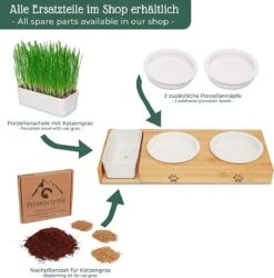 Pfotenolymp® Voederstation Met Kattengras Voor Katten - Porseleinen Kattenbak/Voedingsbak - Verhoogde Kom Set Met Kattengrasbak - Voerbak Hoog 10 Pfotenolymp® Voederstation Met Kattengras Voor Katten - Porseleinen Kattenbak/Voedingsbak - Verhoogde Kom Set Met Kattengrasbak - Voerbak Hoog -Kattenbenodigdheden 1184x1200 2