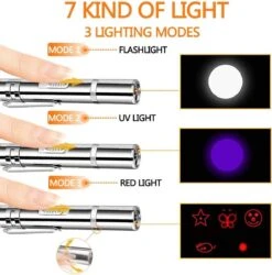 USB Laserpen-7 In 1- Kattenspeelgoed-rode Laser- Fluwelen Opbergzakje- LED- UV Licht- USB Oplaadbaar- Laserlampje- Nieuw Model 2020 -Kattenbenodigdheden 1185x1200 8