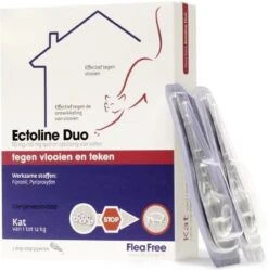 Flea Free Ectoline Duo Kat - Tegen Vlooien En Teken - 2 Pipetten -Kattenbenodigdheden 1188x1200