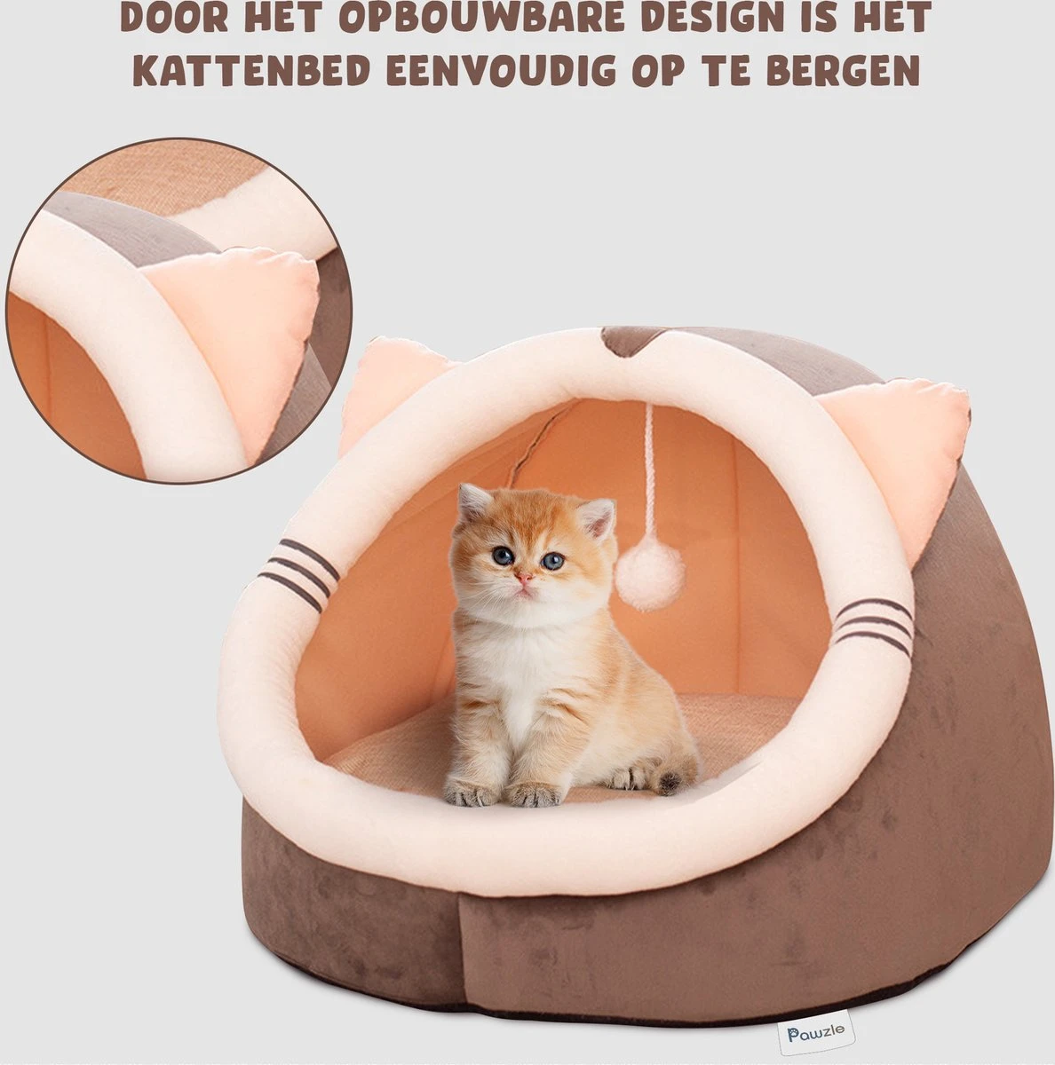 Kattenmand - Kattenhuis - Kattenbed - Kattenhangmat - Poezenmand - Kattenkussen - 40 Cm 6 Kattenmand - Kattenhuis - Kattenbed - Kattenhangmat - Poezenmand - Kattenkussen - 40 Cm - Afbeelding 4