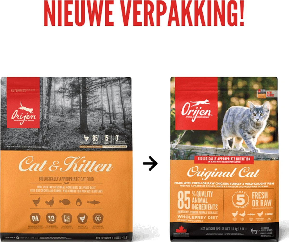 Orijen WHOLE PREY Cat & Kitten 17 Kg 7 Orijen WHOLE PREY Cat & Kitten 17 Kg - Afbeelding 5