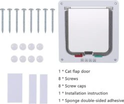 DOWO® - Kattenklep - Kattenluik - Kattenluikje - 4-weg Magneetsluiting Huisdierklep, Eenvoudige Installatie Kattendeur Huisdierendeur Aan De Muur, Houten Deur, Upvc Binnendeur, Baksteenwanden, Houten Deuren (M - Buitenmaat 19 X20 Cm) 19 DOWO® - Kattenklep - Kattenluik - Kattenluikje - 4-weg Magneetsluiting Huisdierklep, Eenvoudige Installatie Kattendeur Huisdierendeur Aan De Muur, Houten Deur, Upvc Binnendeur, Baksteenwanden, Houten Deuren (M - Buitenmaat 19 X20 Cm) -Kattenbenodigdheden 1200x1007 3