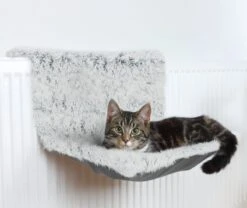 Trixie Radiator Hangmat Harvey Langhaar Pluche / Velours Wit Zwart - 45X31X26 CM -Kattenbenodigdheden 1200x1011 6