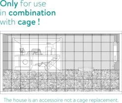 Navaris Houten Hamsterhuis - Speelhut Voor Hamsters, Kleine Knaagdieren, Gerbils, Muizen - Schuilplaats Op Twee Etages Voor Hamster, Cavia, Muis -Kattenbenodigdheden 1200x1015 3