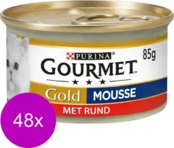 Merkloos Gourmet Gold Mousse 85 G - Kattenvoer - 48 X Rund -Kattenbenodigdheden 1200x1025 3