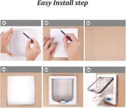 DOWO® - Kattenklep - Kattenluik - Kattenluikje - 4-weg Magneetsluiting Huisdierklep, Eenvoudige Installatie Kattendeur Huisdierendeur Aan De Muur, Houten Deur, Upvc Binnendeur, Baksteenwanden, Houten Deuren (M - Buitenmaat 19 X20 Cm) 18 DOWO® - Kattenklep - Kattenluik - Kattenluikje - 4-weg Magneetsluiting Huisdierklep, Eenvoudige Installatie Kattendeur Huisdierendeur Aan De Muur, Houten Deur, Upvc Binnendeur, Baksteenwanden, Houten Deuren (M - Buitenmaat 19 X20 Cm) -Kattenbenodigdheden 1200x1027 1