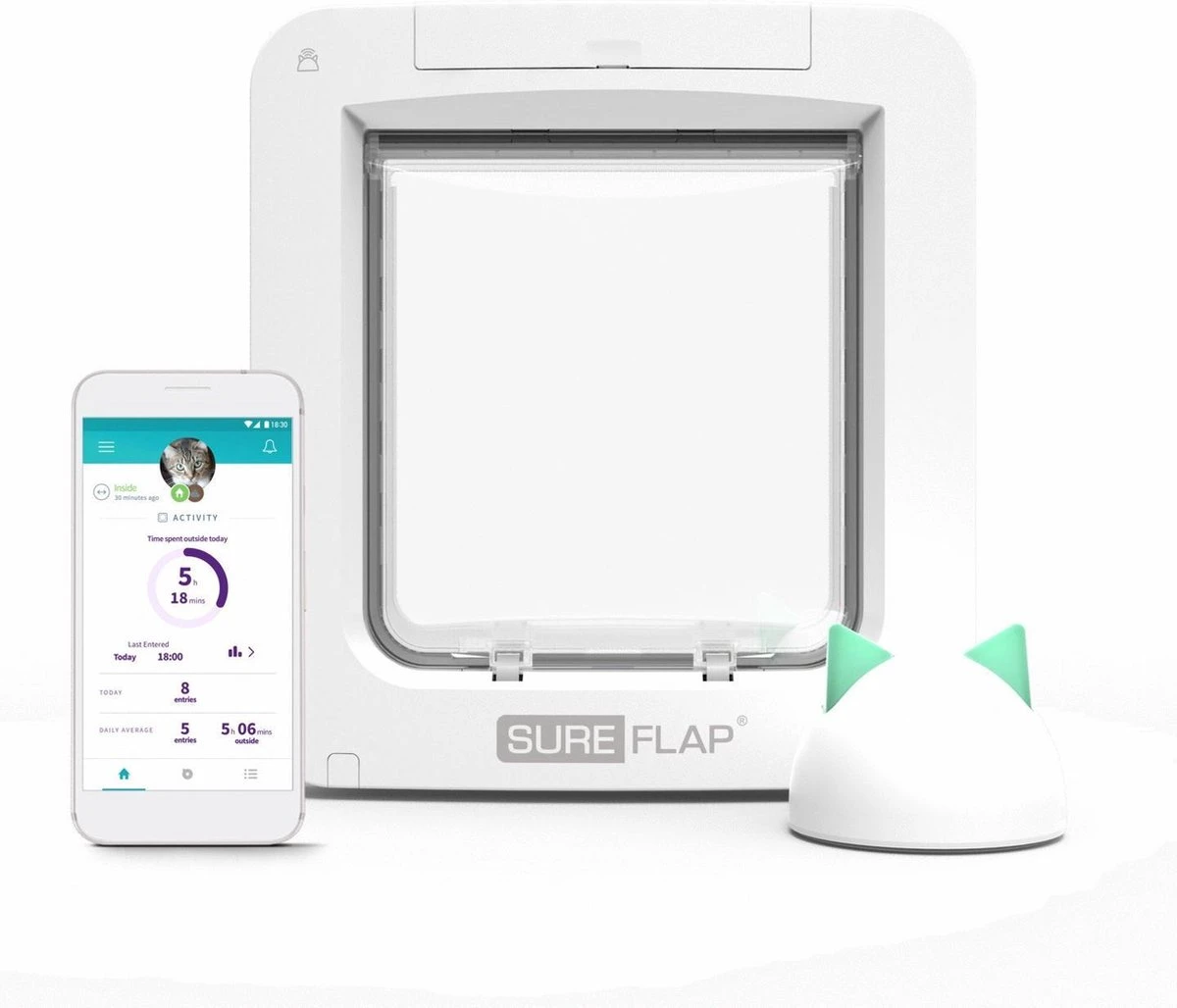 Sureflap Microchip Huisdierluik Connect - Kattenluik - Wit 6 Sureflap Microchip Huisdierluik Connect - Kattenluik - Wit - Afbeelding 4