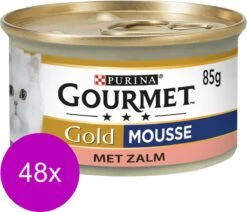 Gourmet Gold Mousse 85 G - Kattenvoer - 48 X Zalm -Kattenbenodigdheden 1200x1030 3