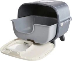 Savic Kattenbak Mira Deluxe Antraciet / Wit 56x45x50,5 Cm -Kattenbenodigdheden 1200x1032 1