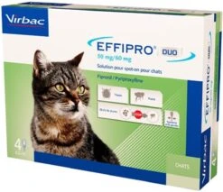 Virbac Effipro DUO Spot-On Kleine Kat (1 T/m 6 Kg) - 4 Pipetten -Kattenbenodigdheden 1200x1037