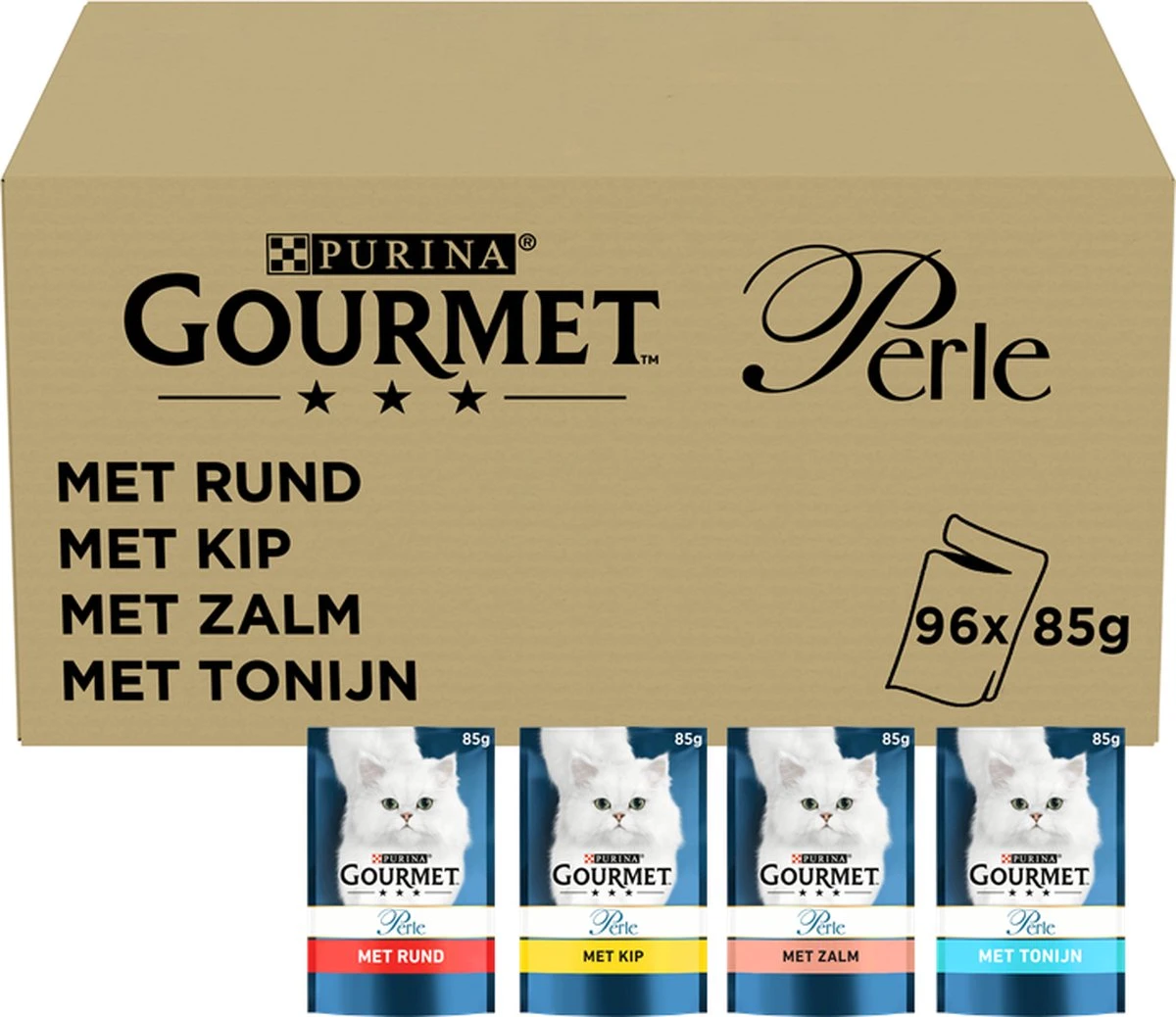 Purina One Gourmet Perle - Kattenvoer - Land En Zee - 96 X 85 Gram 3 Purina One Gourmet Perle - Kattenvoer - Land En Zee - 96 X 85 Gram