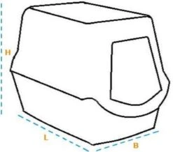 Trixie Berto Kattenbak Overdekt Met Zeef Scheidingssysteem Taupe - 59X39X42 CM -Kattenbenodigdheden 1200x1061 3