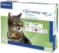 Virbac Effipro DUO Spot-On Kleine Kat (1 T/m 6 Kg) - 4 Pipetten -Kattenbenodigdheden 1200x1077
