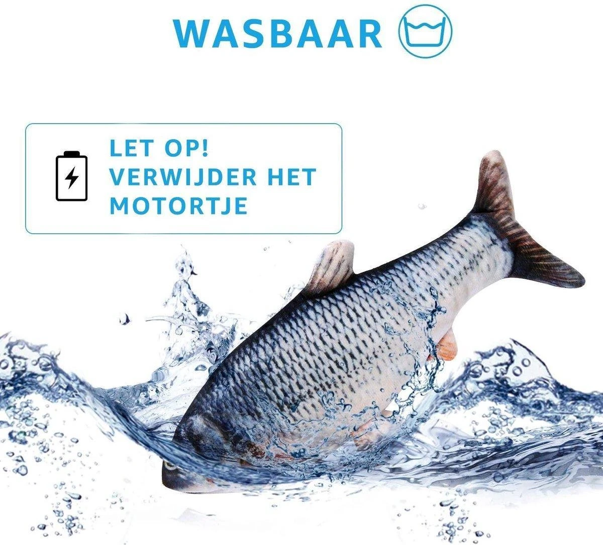 TwinQ Dansende Vis - Bewegende Vis Met Kattenkruid - Kattenspeeltjes - USB Oplaadbaar - Speelgoed Voor Katten - Incl. Kattenlampje 7 TwinQ Dansende Vis - Bewegende Vis Met Kattenkruid - Kattenspeeltjes - USB Oplaadbaar - Speelgoed Voor Katten - Incl. Kattenlampje - Afbeelding 5