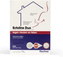 Flea Free Ectoline Duo Kat - Tegen Vlooien En Teken - 2 Pipetten -Kattenbenodigdheden 1200x1087