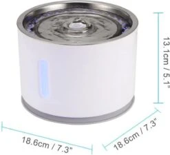 Merkloos Drinkfontein Voor Hond En Kat - RVS Waterbak - Dieren Drinkbak - Vers Water Fontein - Drinkfontein Katten- 3 Standen - 2.4 Liter - Incl. 1 Koolstoffilter -Kattenbenodigdheden 1200x1092 1