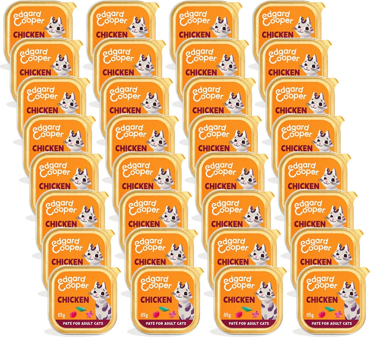 Merkloos Edgard&Cooper Adult Paté 85 G - Kattenvoer - 32 X Kip 3 Merkloos Edgard&Cooper Adult Paté 85 G - Kattenvoer - 32 X Kip