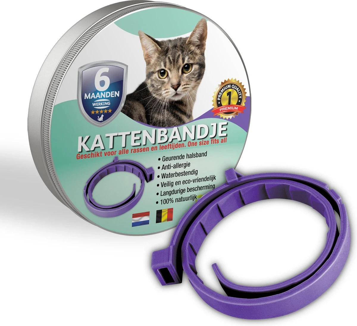Natuurlijke Vlooienband - Katten - Paars - Zonder Giftige Pesticiden - 100% Natuurlijk - Vlooien En Teken - Milieuvriendelijk - Geur Halsband 3 Natuurlijke Vlooienband - Katten - Paars - Zonder Giftige Pesticiden - 100% Natuurlijk - Vlooien En Teken - Milieuvriendelijk - Geur Halsband