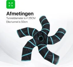 Tavaro Kattentunnel 5 Gangen - Met Speelbal - Kattenspeelgoed - Zwart / Blauw 17 Tavaro Kattentunnel 5 Gangen - Met Speelbal - Kattenspeelgoed - Zwart / Blauw -Kattenbenodigdheden 1200x1102 3