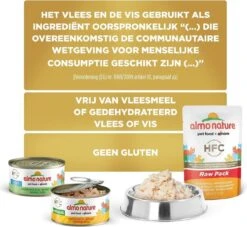 Almo Nature Natvoer Voor Katten - HFC Natural - 24 X 70g - Kip En Tonijn - 24 X 70 Gram -Kattenbenodigdheden 1200x1105
