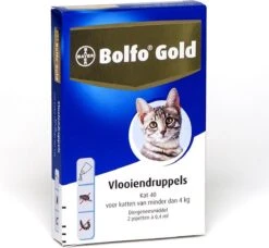 Bayer Bolfo Gold 40 Anti Vlooienmiddel - Kat - 0 Tot 4 Kg - 2 Pipetten 15 Bayer Bolfo Gold 40 Anti Vlooienmiddel - Kat - 0 Tot 4 Kg - 2 Pipetten -Kattenbenodigdheden 1200x1107