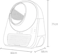 Catlink Smart Litter Box - Scooper Young - Zelfreinigende Kattenbak Zonder Wifi - Kleur Grijs -Kattenbenodigdheden 1200x1118 3