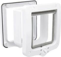 Trixie 4-weg Kattenluik Met Tunnel - Wit - 20 X 22 Cm -Kattenbenodigdheden 1200x1122 4