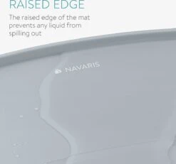 Navaris Siliconen Voederbakmat Voor Katten - Waterdichte Anti-slip Mat Voor Voerbak En Waterbak - 50x32 Cm - In Grijs Kattendesign -Kattenbenodigdheden 1200x1123 2