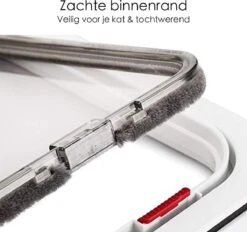 Merkloos Kattenluik - Inclusief Tunnel - 4 Vergendelingsstanden - Wit - Waterdicht - 23 X 25 X 5.5 Cm -Kattenbenodigdheden 1200x1129 6