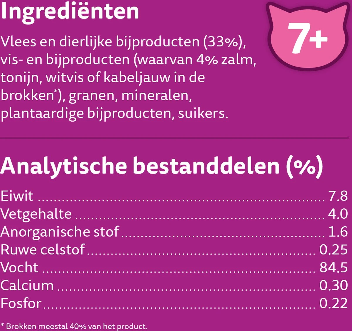 Whiskas 7+ Natvoer - Vis - Selectie In Gelei - Maaltijdzakjes 48 X 85 G 8 Whiskas 7+ Natvoer - Vis - Selectie In Gelei - Maaltijdzakjes 48 X 85 G - Afbeelding 6