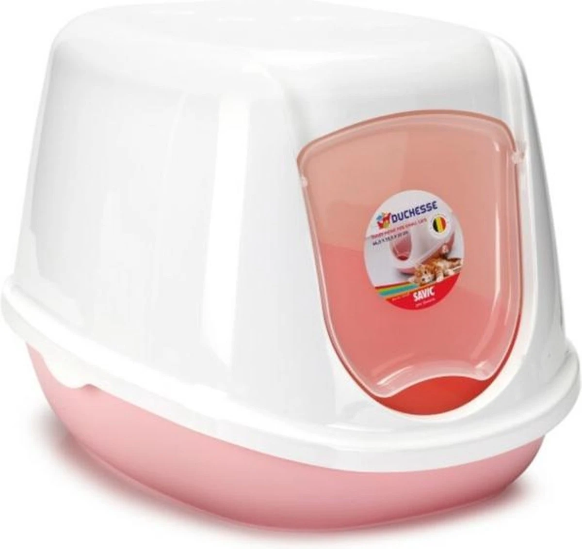 Beeztees Duchesse Kittenbak - Kattenbak - Roze/Wit - 44x35x32 Cm 3 Beeztees Duchesse Kittenbak - Kattenbak - Roze/Wit - 44x35x32 Cm