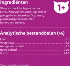 Whiskas 1+ Natvoer - Classic - Selectie In Saus - Maaltijdzakjes 40 X 85 G -Kattenbenodigdheden 1200x1134