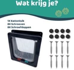 Mmoods Kattenluik – Zwarte Kattentunnel Maat L – Weersbestendig Dankzij Borstel – 4 Vergrendelingsstanden – Geschikt Voor Binnen En Buiten -Kattenbenodigdheden 1200x1135 6