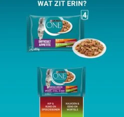 Purina ONE Difficult Appitite Kip - Kattenvoer - 48 X 85g -Kattenbenodigdheden 1200x1137 5