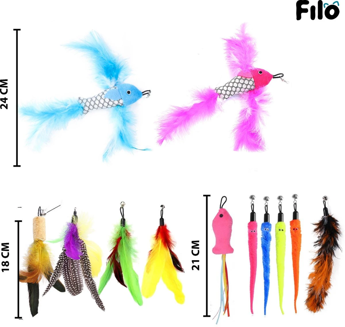 Filo Kattenhengel Set + 12 Kattenspeeltjes – Speelhengels Interactief Kattenspeelgoed – Hengel Kattenspeeltje Kittens - Speelgoed Speelhengel Vis Kat En Kitten 5 Filo Kattenhengel Set + 12 Kattenspeeltjes – Speelhengels Interactief Kattenspeelgoed – Hengel Kattenspeeltje Kittens - Speelgoed Speelhengel Vis Kat En Kitten - Afbeelding 3